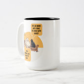 Intellectual Humor Cat Philosophy Funny Quote ツートーンマグカップ (正面左)