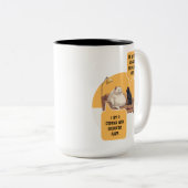 Intellectual Humor Cat Philosophy Funny Quote ツートーンマグカップ (正面右)