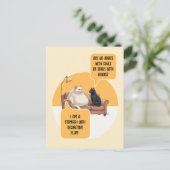 Intellectual Humor Cat Philosophy Funny Quote ポストカード (スタンド正面)