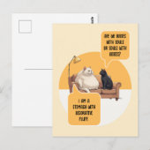 Intellectual Humor Cat Philosophy Funny Quote ポストカード (正面/裏面)
