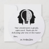 Intellectual Lightbulbフラットサンキューカード- .... サンキューカード (裏面)