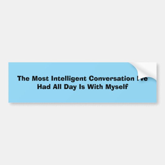Intelligent Conversation Bumper Sticker バンパーステッカー (正面)