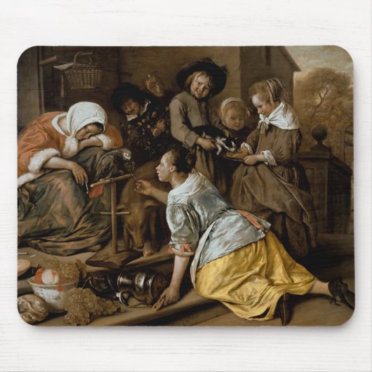 Intemperance、c.1663-65の効果 マウスパッド (正面)