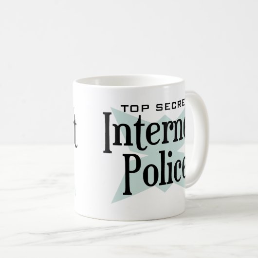 Intenetの極秘の警察 コーヒーマグカップ (正面右)