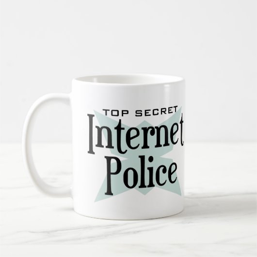 Intenetの極秘の警察 コーヒーマグカップ (左)