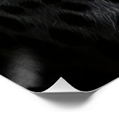 Intense Black and White Cheetah Portrait ポスター (コーナー)