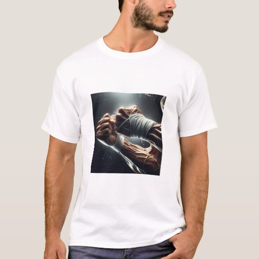 Intense Boxing Fists Wrapped Muscle Fitness Men's  Tシャツ (正面)