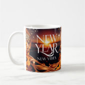 Intense Fire Sunset "New Year, New Vibes" Premium コーヒーマグカップ (左)