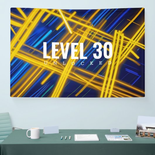 Intense Futuristic Neon Chaotic Digital Light 横断幕 (トレードショー)