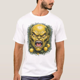 Intense Lemon Face with Spiked Details Tシャツ