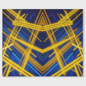 Intense Neon Light Trails Chaotic Digital Tech ラッピングペーパー (フラット)