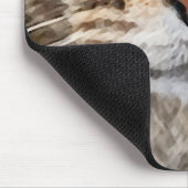 Intense Tabby Cat Puss Face - Green Eyes Phot マウスパッド (コーナー)