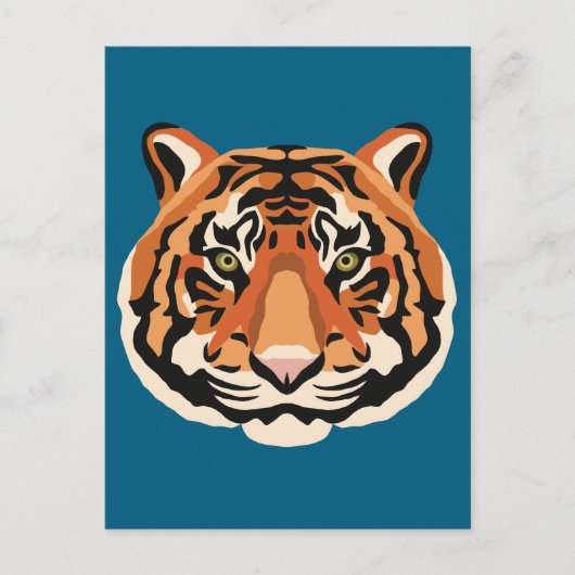 Intense Tiger Eyes the Powerful Big Cat ポストカード (正面)