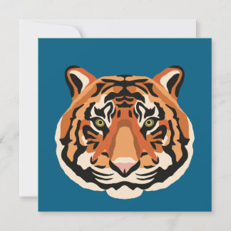 Intense Tiger Eyes the Powerful Big Cat 招待状