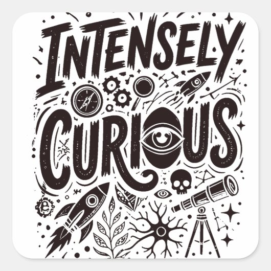 Intensely Curious スクエアシール (正面)