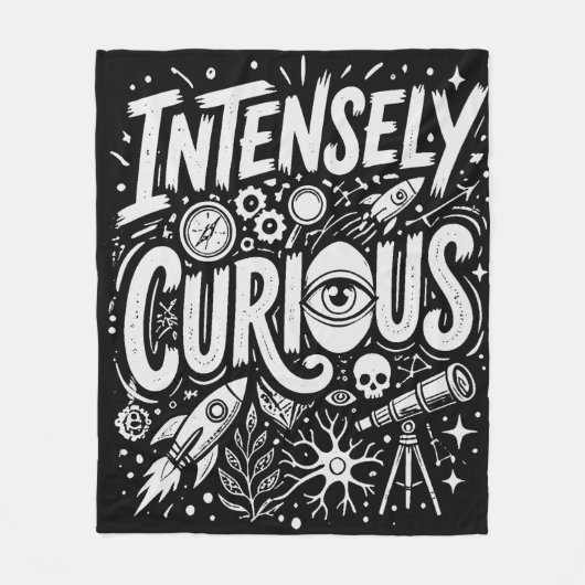 Intensely Curious フリースブランケット (正面)