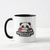 Interaction Limit Exceeded Panda Design マグカップ (左)