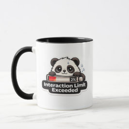 Interaction Limit Exceeded Panda Design マグカップ
