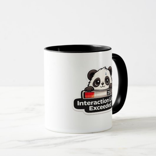 Interaction Limit Exceeded Panda Design マグカップ (正面右)