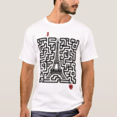Interactive Eiffel Tower Maze – Solve the Path to  Tシャツ (正面)