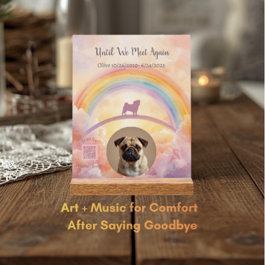 Interactive Pet Memorial Acrylic Plaque アクリルサイン