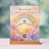 Interactive Pet Memorial Acrylic Sign | QR Code アクリルサイン (ニュートラル)