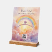 Interactive Pet Memorial Acrylic Sign | QR Code アクリルサイン (傾斜)