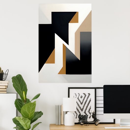 Interconnected Geometry ポスター (ホームオフィス)