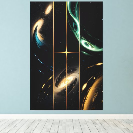 Interconnected Universes キャンバスプリント (インサイチュ (ウッドフロア))