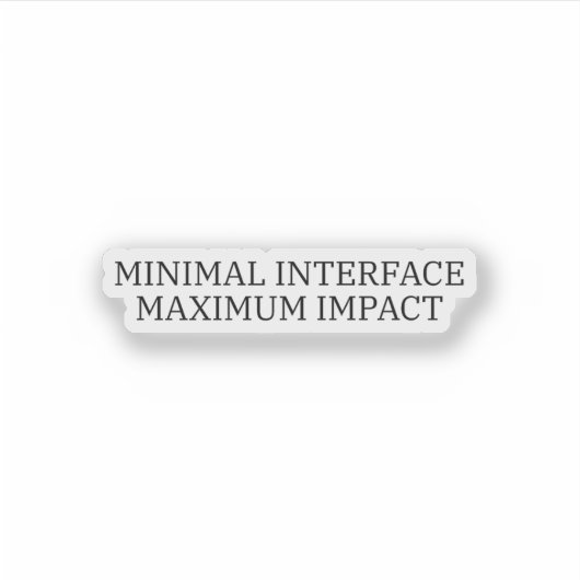 Interface Protocol | Minimal Interface Technical  シール (正面)