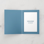 Interfaith 3 Photo Trendy Simple Navy Silver 箔シーズンカード (内側レイダウン)