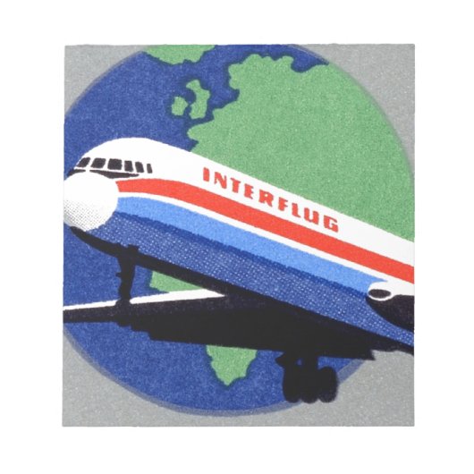 INTERFLUG - 東ドイツの航空会社 ノートパッド (正面)