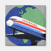 INTERFLUG – 東ドイツ、DDRの国営航空会社 マグネット (正面)