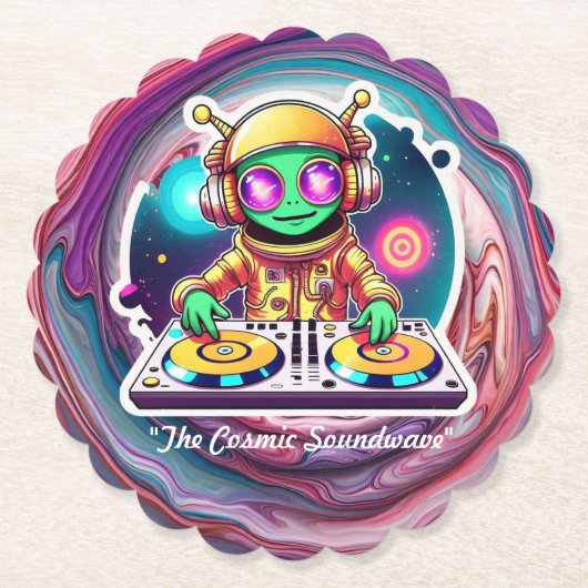 「Intergalactic DJ Fest」 ペーパーコースター (正面)