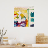 Interieur mit der Uhr ,Famous Painting ポスター (キッチン)