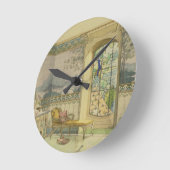 「Interieurs Modernes」からの浴室のためのデザイン、 ラウンド壁時計 (傾斜)