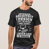 Interior Architect I Like I m Right Tシャツ (正面)