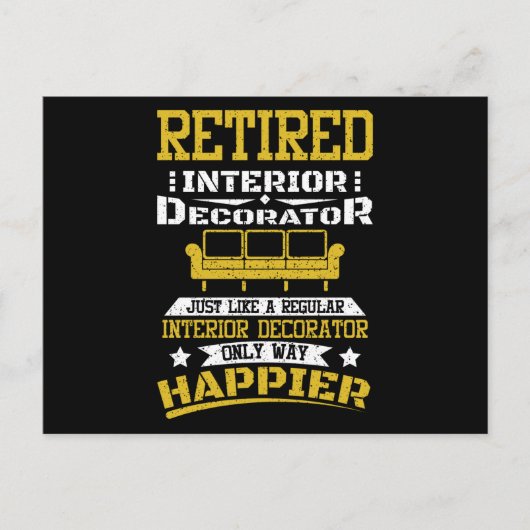 Interior Decorator Retirement ポストカード (正面)