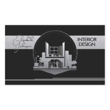 Interior DesignまたはArchitect Logo Black and Steel