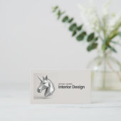 Interior Design 3D Sculpture Unicorn Architecture 名刺 (スタンド正面)