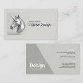 Interior Design 3D Sculpture Unicorn Architecture 名刺 (正面/裏面)