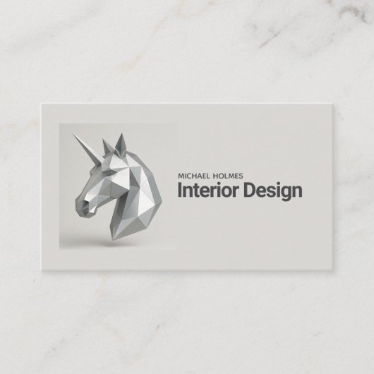 Interior Design 3D Sculpture Unicorn Architecture 名刺 (正面)