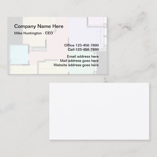 Interior Design Architect 名刺 (正面/裏面)