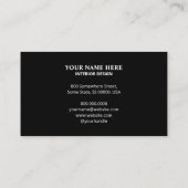 Interior Design Architectural Dark Wood Texture 名刺 (裏面)