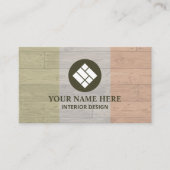 Interior Design Chic Pastel Wood Texture 名刺 (正面)