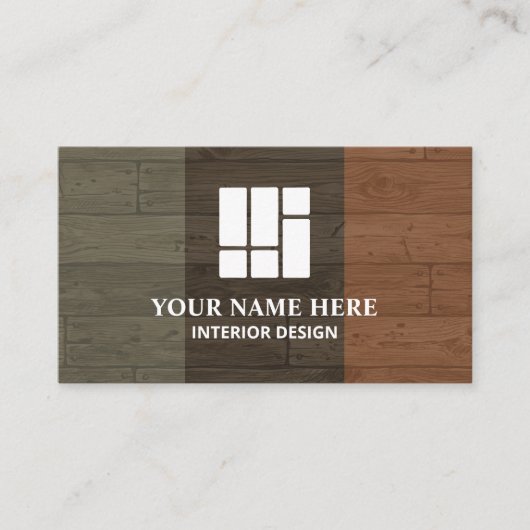 Interior Design Modern Wood Texture Aesthetic 名刺 (正面)