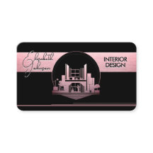 Interior Design or Architect Logo Black and Rose