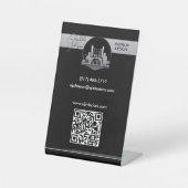 Interior Design or Architect Logo Black and Steel 台座サイン (正面)