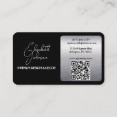 Interior Design or Architect Logo Black and Steel 名刺 (裏面)