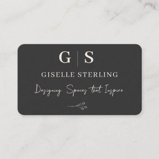 Interior Designer Black Professional 名刺 (正面)